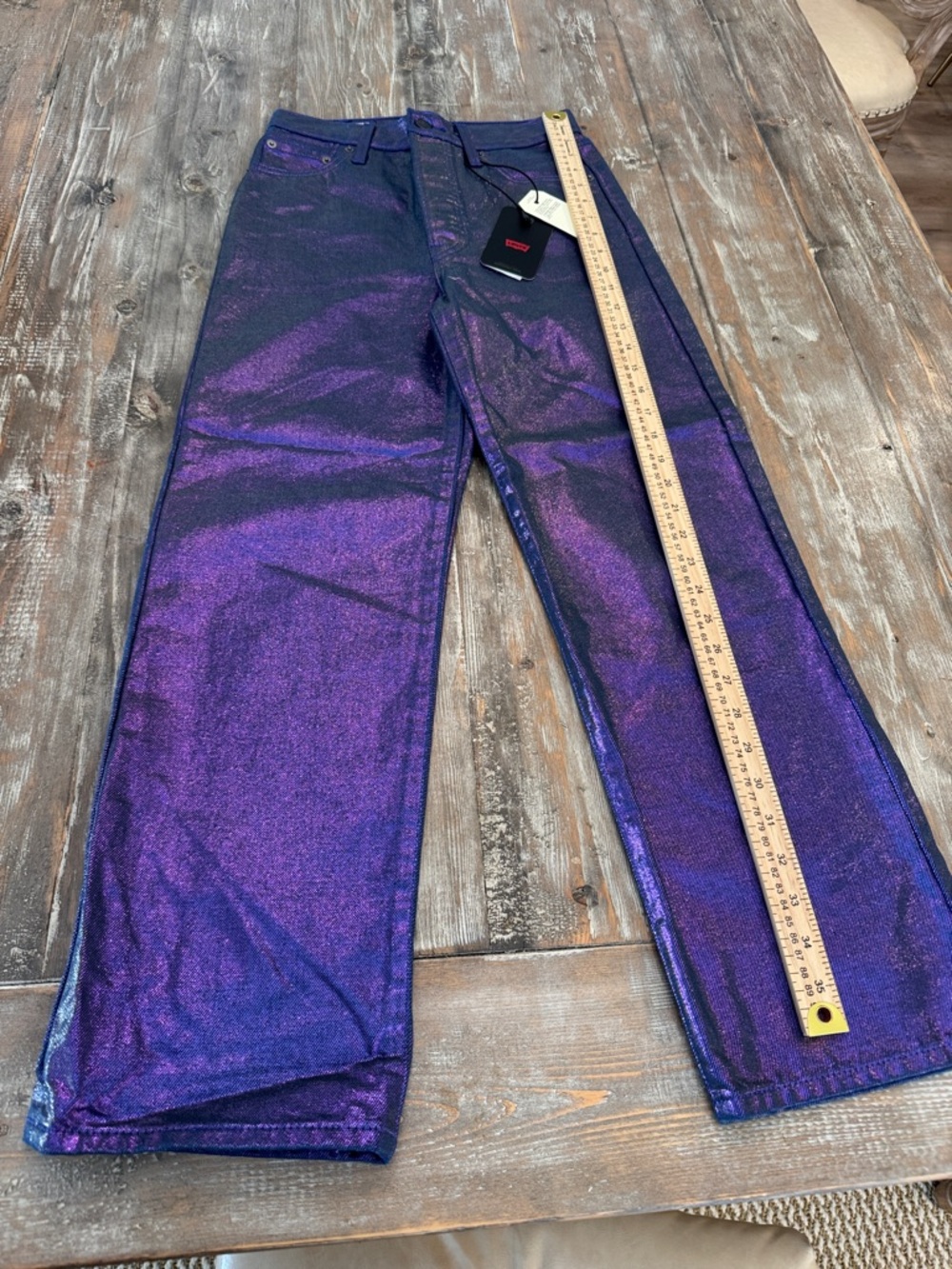 Levi's Women's Straight Leg Iridescent Purple Jeans